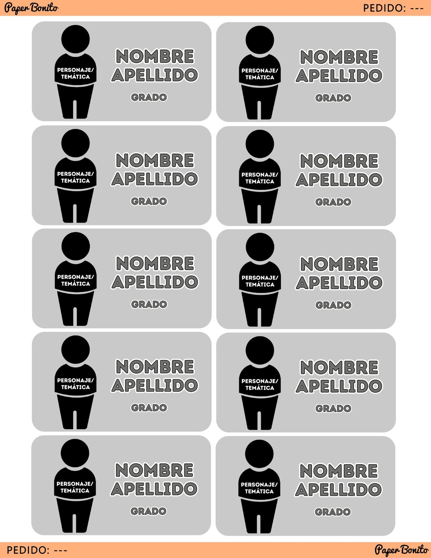 Diseño personalizado de etiquetas